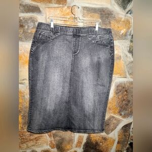 Christopher&banks black jean Skirt